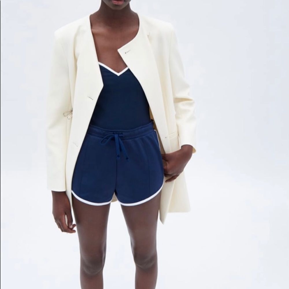 NEW ZARA hidden double breasted buttoned frock coat M